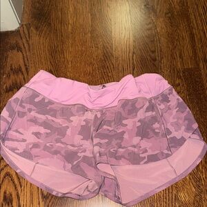 Pink Camo Lululemon Speed Up Short 2.5 inch